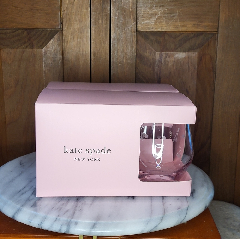 Kate Spade Pink Glassware - Picture 5 of 11
